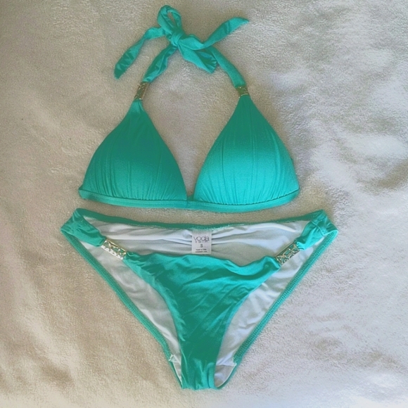 Voda Spearmint Envy Push Up String Top & Bottom - Picture 4 of 12